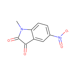 CN1C(=O)C(=O)c2cc([N+](=O)[O-])ccc21 ZINC000004141329