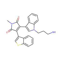 CN1C(=O)C(c2csc3ccccc23)=C(c2cn(CCCN)c3ccccc23)C1=O ZINC000029125190