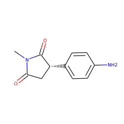 CN1C(=O)C[C@@H](c2ccc(N)cc2)C1=O ZINC000027559199