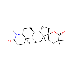 CN1C(=O)CC[C@]2(C)[C@H]3CC[C@@]4(C)[C@@H](CC[C@@]45CCC(C)(C)C(=O)O5)[C@@H]3CC[C@@H]12 ZINC000049000011