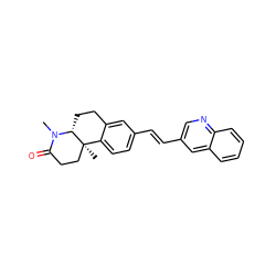 CN1C(=O)CC[C@]2(C)c3ccc(/C=C/c4cnc5ccccc5c4)cc3CC[C@@H]12 ZINC000027324531