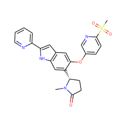 CN1C(=O)CC[C@H]1c1cc2[nH]c(-c3ccccn3)cc2cc1Oc1ccc(S(C)(=O)=O)nc1 ZINC000212372655