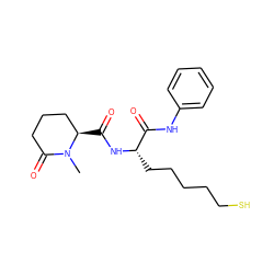 CN1C(=O)CCC[C@H]1C(=O)N[C@@H](CCCCCS)C(=O)Nc1ccccc1 ZINC000205058195