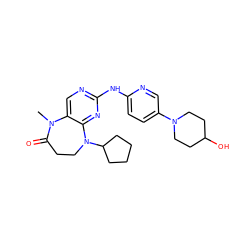 CN1C(=O)CCN(C2CCCC2)c2nc(Nc3ccc(N4CCC(O)CC4)cn3)ncc21 ZINC000114230172