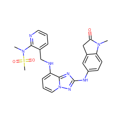 CN1C(=O)Cc2cc(Nc3nc4c(NCc5cccnc5N(C)S(C)(=O)=O)cccn4n3)ccc21 ZINC000096169668