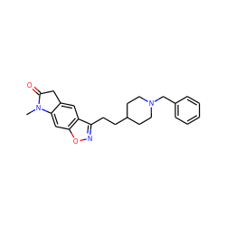 CN1C(=O)Cc2cc3c(CCC4CCN(Cc5ccccc5)CC4)noc3cc21 ZINC000001488164