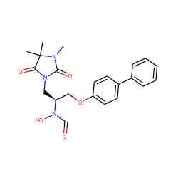 CN1C(=O)N(C[C@@H](COc2ccc(-c3ccccc3)cc2)N(O)C=O)C(=O)C1(C)C ZINC000029340515