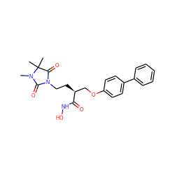 CN1C(=O)N(CC[C@@H](COc2ccc(-c3ccccc3)cc2)C(=O)NO)C(=O)C1(C)C ZINC000026818034