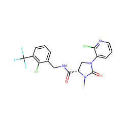 CN1C(=O)N(c2cccnc2Cl)C[C@H]1C(=O)NCc1cccc(C(F)(F)F)c1Cl ZINC000095565603