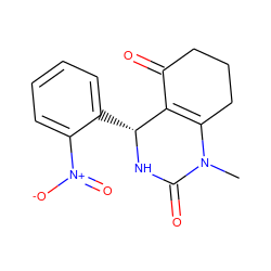 CN1C(=O)N[C@H](c2ccccc2[N+](=O)[O-])C2=C1CCCC2=O ZINC000000067234