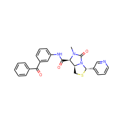 CN1C(=O)N2[C@H](c3cccnc3)SC[C@H]2[C@H]1C(=O)Nc1cccc(C(=O)c2ccccc2)c1 ZINC000026662934