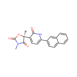 CN1C(=O)O[C@@](C)(c2ccc(-c3ccc4ccccc4c3)[nH]c2=O)C1=O ZINC000071333027