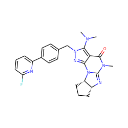 CN1C(=O)c2c(nn(Cc3ccc(-c4cccc(F)n4)cc3)c2N(C)C)N2C1=N[C@@H]1CCC[C@@H]12 ZINC000653701747