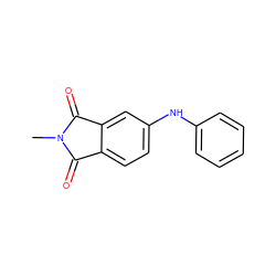 CN1C(=O)c2ccc(Nc3ccccc3)cc2C1=O ZINC000045392975