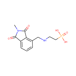 CN1C(=O)c2cccc(CNCCP(=O)(O)O)c2C1=O ZINC000072112242