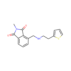 CN1C(=O)c2cccc(CNCCc3cccs3)c2C1=O ZINC000072105540