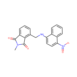 CN1C(=O)c2cccc(CNc3ccc([N+](=O)[O-])c4ccccc34)c2C1=O ZINC000072112169