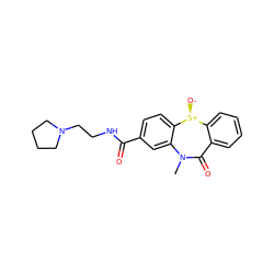 CN1C(=O)c2ccccc2[S@+]([O-])c2ccc(C(=O)NCCN3CCCC3)cc21 ZINC000169309907