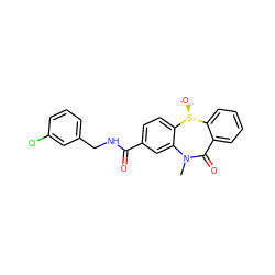 CN1C(=O)c2ccccc2[S@+]([O-])c2ccc(C(=O)NCc3cccc(Cl)c3)cc21 ZINC000169309888