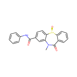 CN1C(=O)c2ccccc2[S@+]([O-])c2ccc(C(=O)Nc3ccccc3)cc21 ZINC000169309873