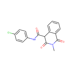 CN1C(=O)c2ccccc2C(C(=O)Nc2ccc(Cl)cc2)C1=O ZINC000100790349