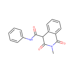 CN1C(=O)c2ccccc2C(C(=O)Nc2ccccc2)C1=O ZINC000100790377