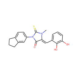 CN1C(=S)N(c2ccc3c(c2)CCC3)C(=O)/C1=C/c1cccc(O)c1O ZINC000653840611