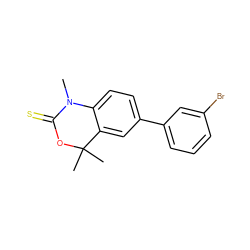 CN1C(=S)OC(C)(C)c2cc(-c3cccc(Br)c3)ccc21 ZINC000013488880