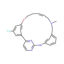 CN1C/C=C/CCOc2cc(F)cc(c2)-c2ccnc(n2)Nc2cccc(c2)C1 ZINC000082156684