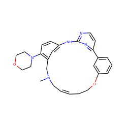 CN1C/C=C/CCOc2cccc(c2)-c2ccnc(n2)Nc2ccc(N3CCOCC3)c(c2)C1 ZINC000073199183