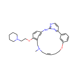 CN1C/C=C/CCOc2cccc(c2)-c2ccnc(n2)Nc2ccc(OCCN3CCCCC3)c(c2)C1 ZINC000082156831