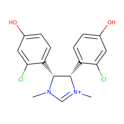 CN1C=[N+](C)[C@@H](c2ccc(O)cc2Cl)[C@H]1c1ccc(O)cc1Cl ZINC000013559441