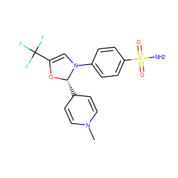 CN1C=CC([C@@H]2OC(C(F)(F)F)=CN2c2ccc(S(N)(=O)=O)cc2)C=C1 ZINC001772658129