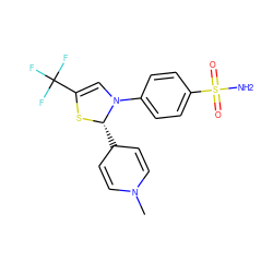 CN1C=CC([C@@H]2SC(C(F)(F)F)=CN2c2ccc(S(N)(=O)=O)cc2)C=C1 ZINC001772619090