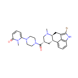 CN1C[C@@H](C(=O)N2CCN(c3cccc(=O)n3C)CC2)C[C@H]2c3cccc4[nH]c(Br)c(c34)C[C@@H]21 ZINC000001493992