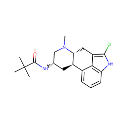 CN1C[C@@H](NC(=O)C(C)(C)C)C[C@@H]2c3cccc4[nH]c(Cl)c(c34)C[C@H]21 ZINC000003802837