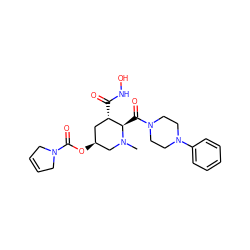 CN1C[C@@H](OC(=O)N2CC=CC2)C[C@H](C(=O)NO)[C@H]1C(=O)N1CCN(c2ccccc2)CC1 ZINC000045288553