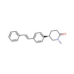 CN1C[C@@H](c2ccc(/C=C/c3ccccc3)cc2)CCC1=O ZINC000029558528