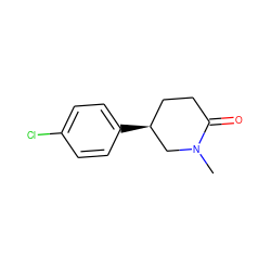 CN1C[C@@H](c2ccc(Cl)cc2)CCC1=O ZINC000029553838