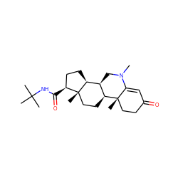 CN1C[C@@H]2[C@@H]3CC[C@H](C(=O)NC(C)(C)C)[C@@]3(C)CC[C@@H]2[C@@]2(C)CCC(=O)C=C12 ZINC000026474536