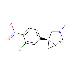 CN1C[C@@H]2C[C@]2(c2ccc([N+](=O)[O-])c(Cl)c2)C1 ZINC000034894433