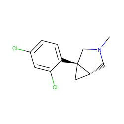 CN1C[C@@H]2C[C@]2(c2ccc(Cl)cc2Cl)C1 ZINC000034894435