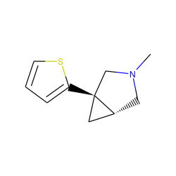 CN1C[C@@H]2C[C@]2(c2cccs2)C1 ZINC000045495063