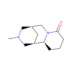 CN1C[C@@H]2C[C@H](C1)[C@@H]1CCCC(=O)N1C2 ZINC000103243621