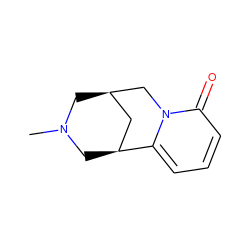 CN1C[C@@H]2C[C@H](C1)c1cccc(=O)n1C2 ZINC000000031963