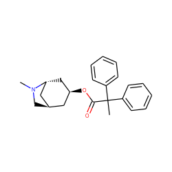 CN1C[C@@H]2C[C@H](OC(=O)C(C)(c3ccccc3)c3ccccc3)C[C@@H]1C2 ZINC000100656038