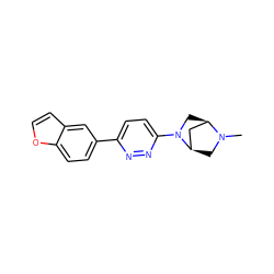 CN1C[C@@H]2C[C@H]1CN2c1ccc(-c2ccc3occc3c2)nn1 ZINC000049037384