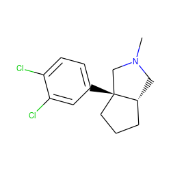 CN1C[C@@H]2CCC[C@]2(c2ccc(Cl)c(Cl)c2)C1 ZINC000072142461