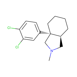 CN1C[C@@H]2CCCC[C@]2(c2ccc(Cl)c(Cl)c2)C1 ZINC000072106130