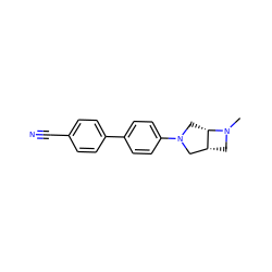 CN1C[C@@H]2CN(c3ccc(-c4ccc(C#N)cc4)cc3)C[C@@H]21 ZINC000043066879